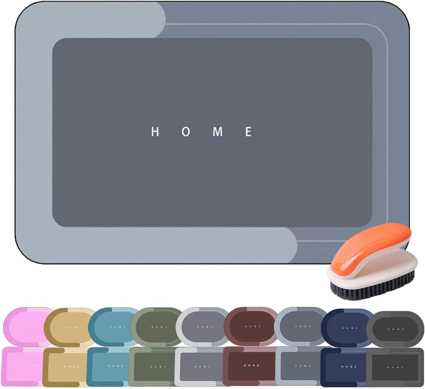 Magic Mat Modern Bath Rug - Easy Care, Quick Dry 15.7x23.6in